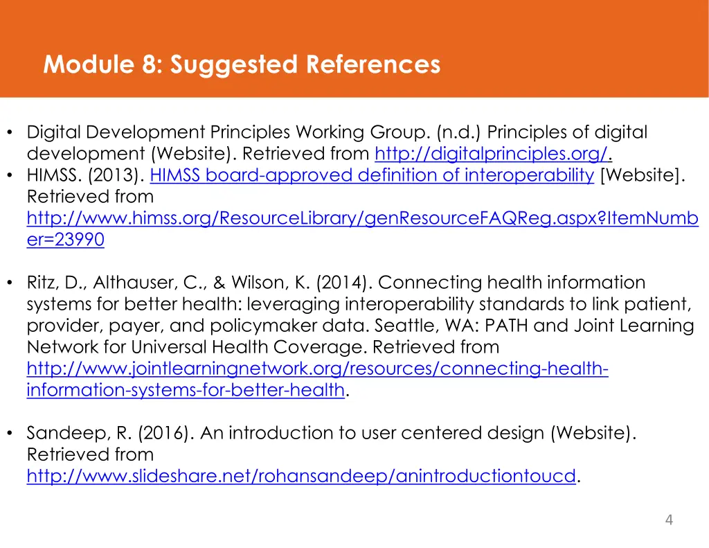 module 8 suggested references