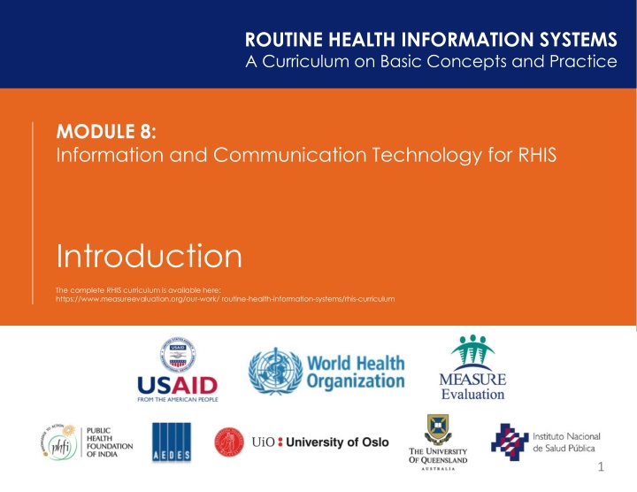 routine health information systems a curriculum