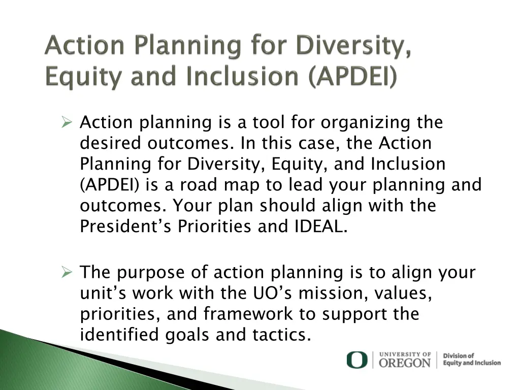 action planning is a tool for organizing