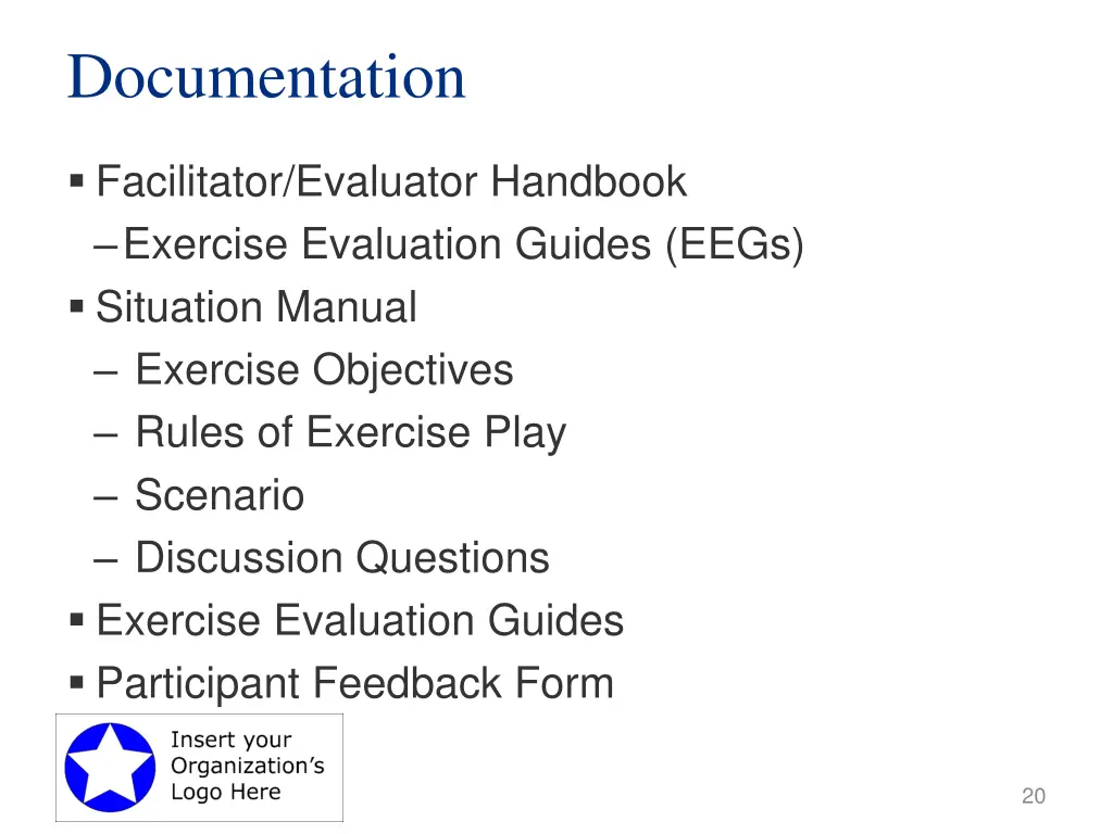 documentation