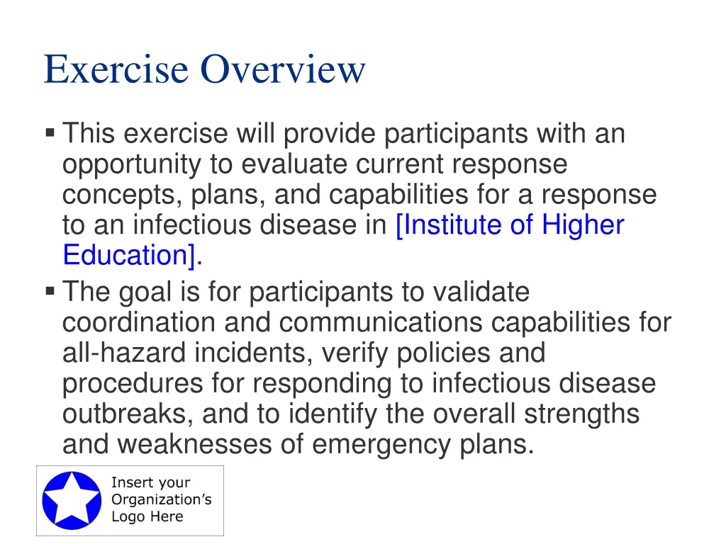 exercise overview