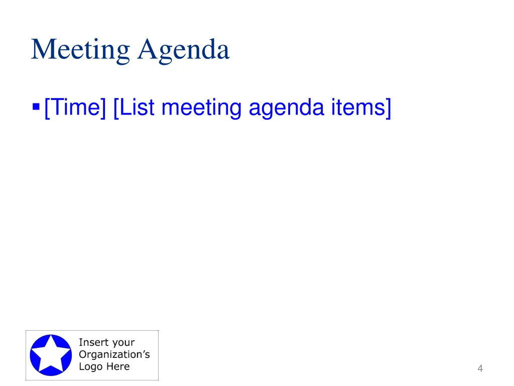 meeting agenda