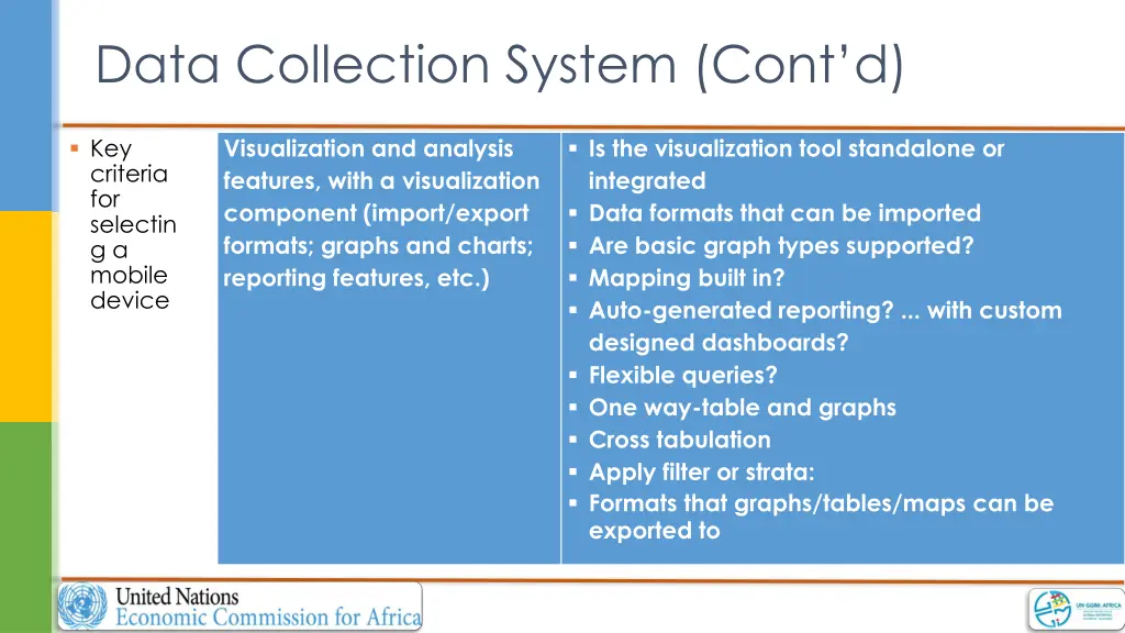 data collection system cont d 2