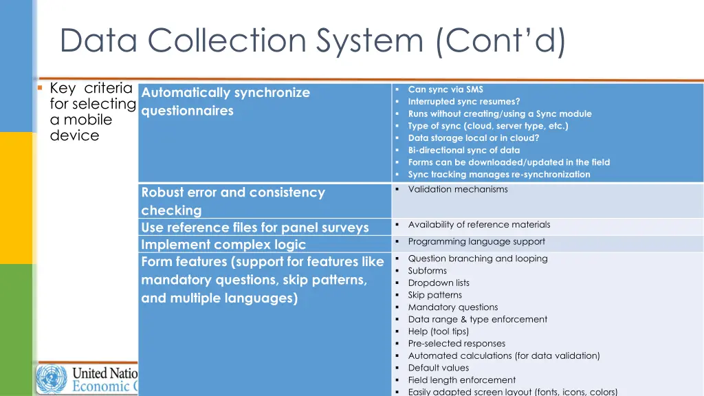 data collection system cont d