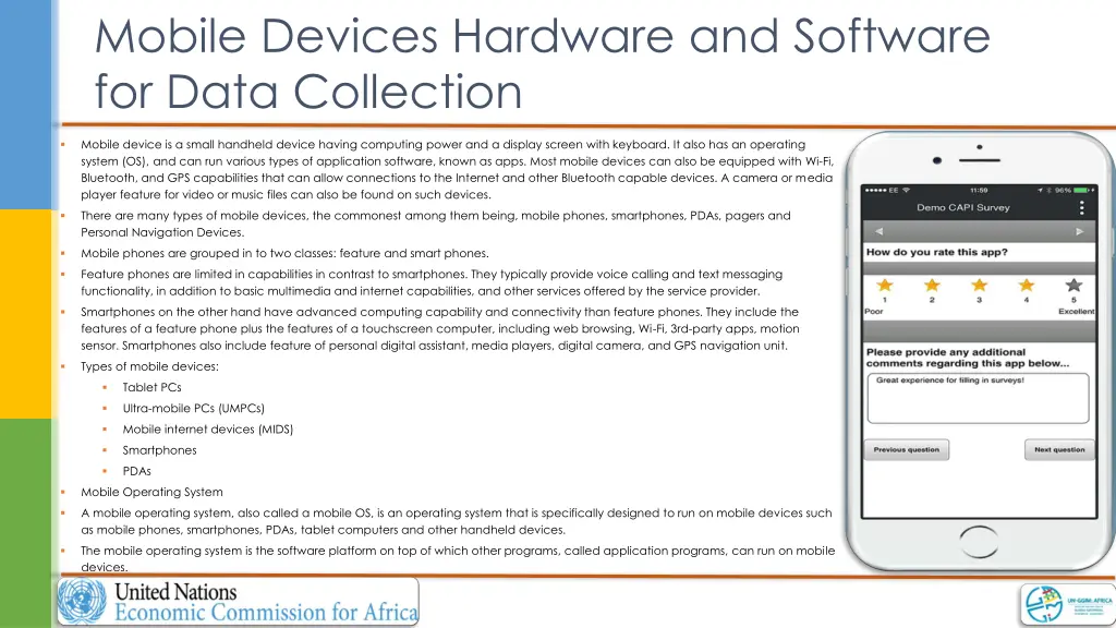 mobile devices hardware and software for data
