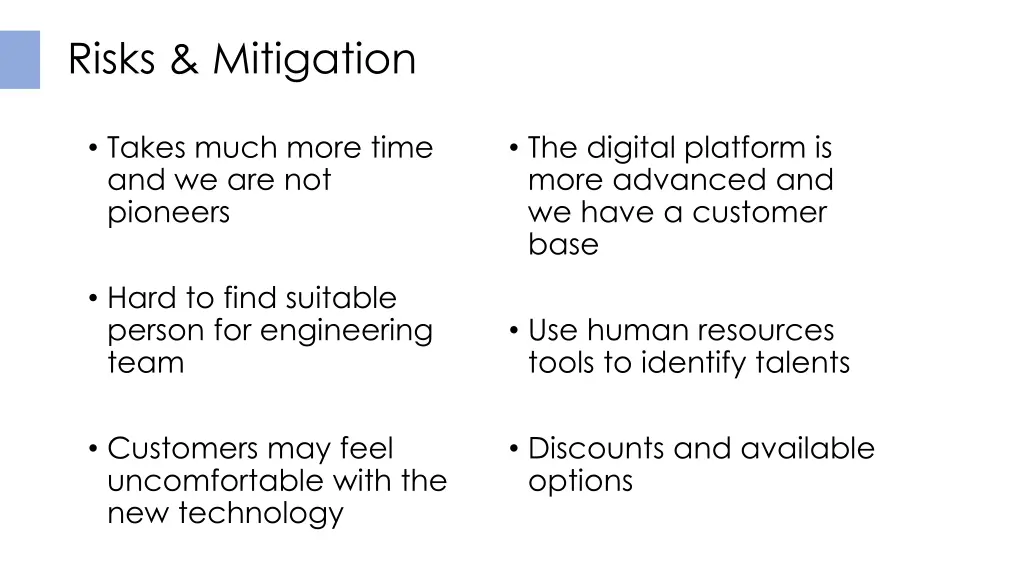 risks mitigation