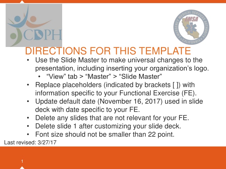 directions for this template use the slide master