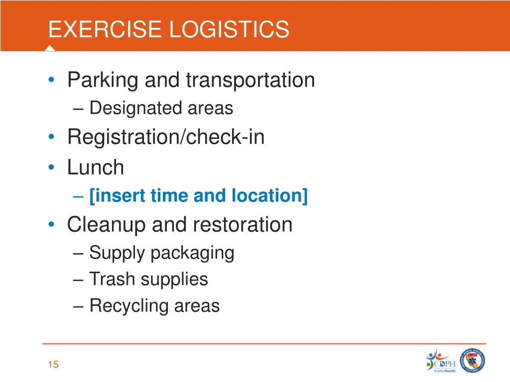 exercise logistics 1