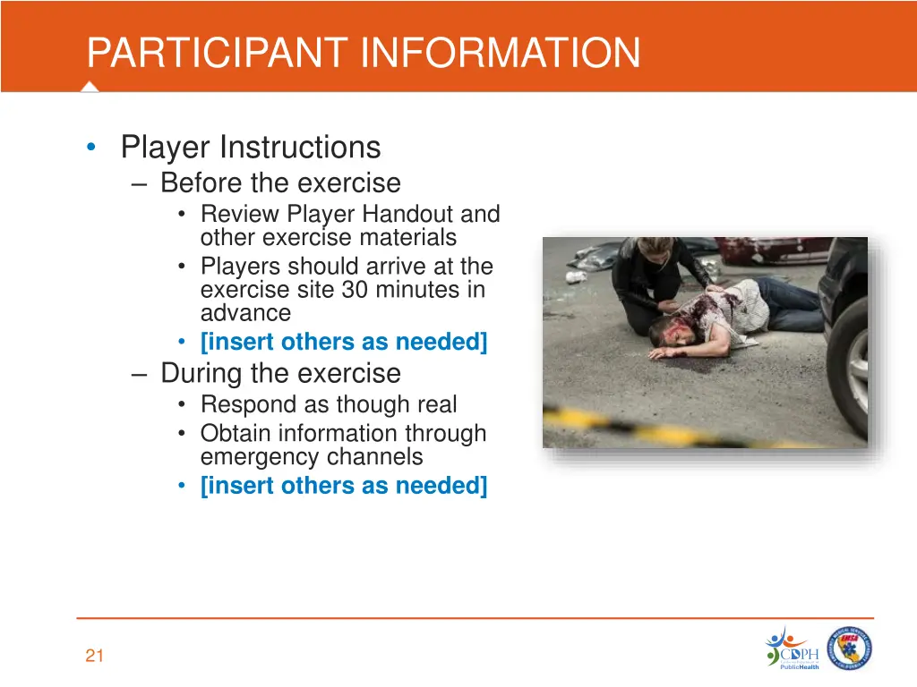 participant information