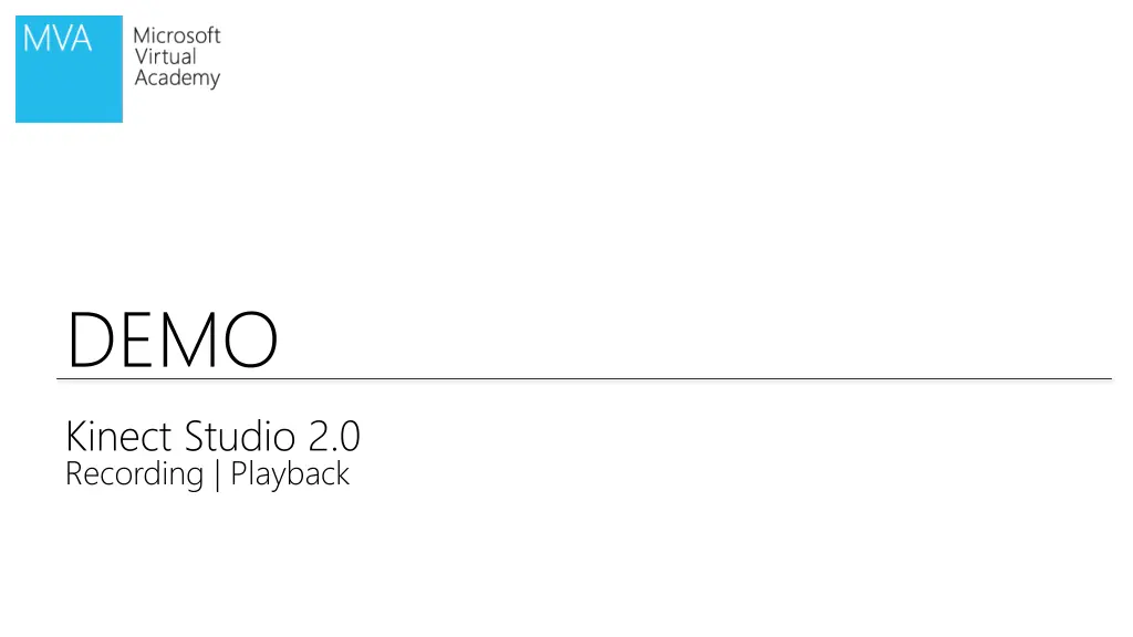 demo kinect studio 2 0 recording playback