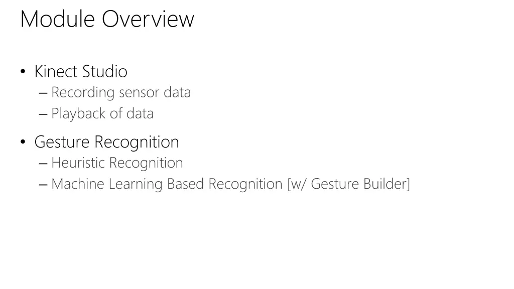 module overview