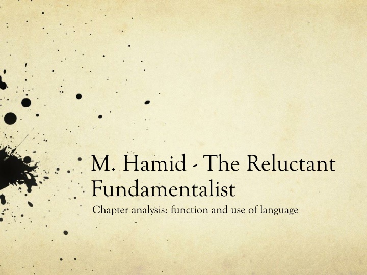 m hamid the reluctant fundamentalist chapter