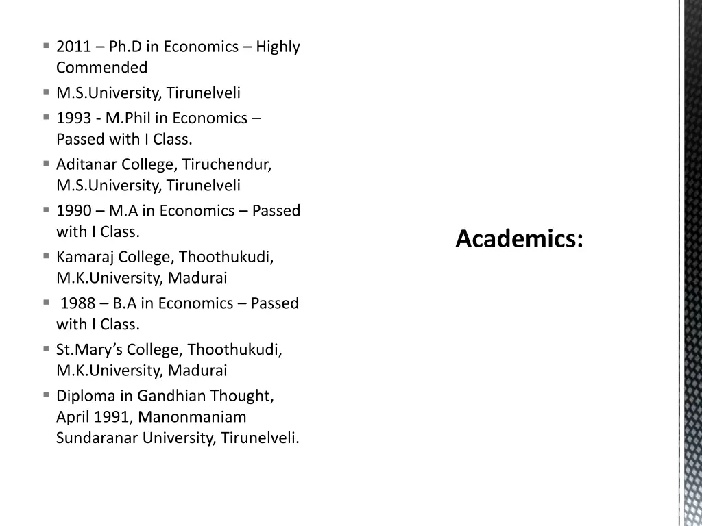 2011 ph d in economics highly commended