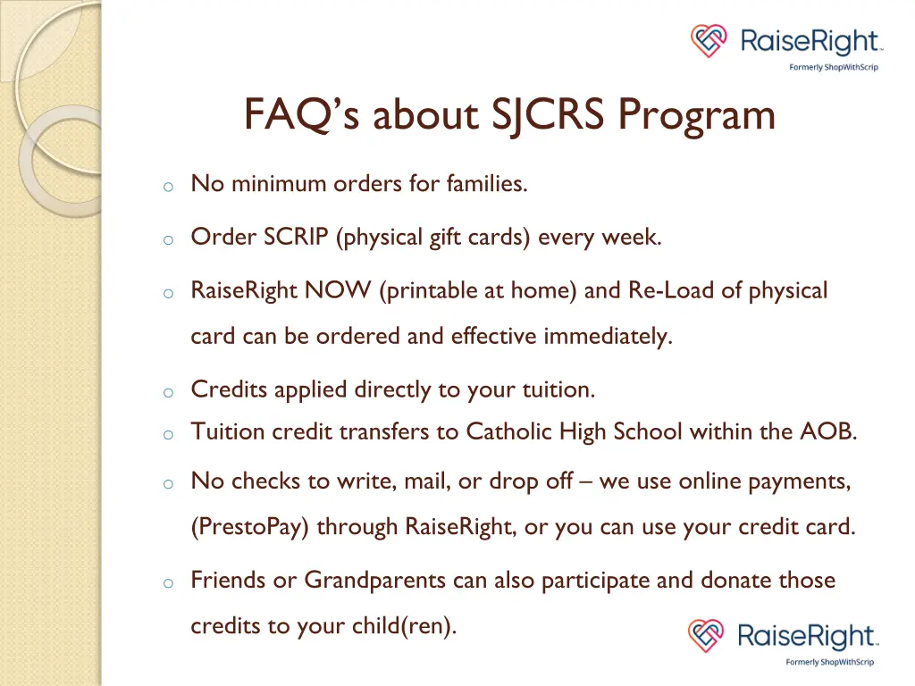 faq s about sjcrs program
