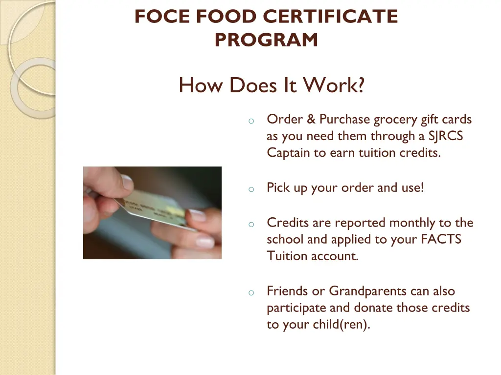 foce food certificate program