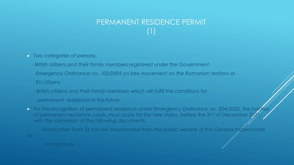 permanent residence permit 1