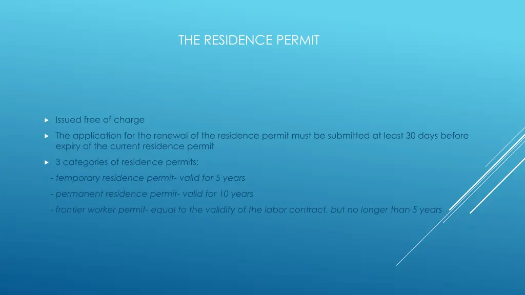 the residence permit