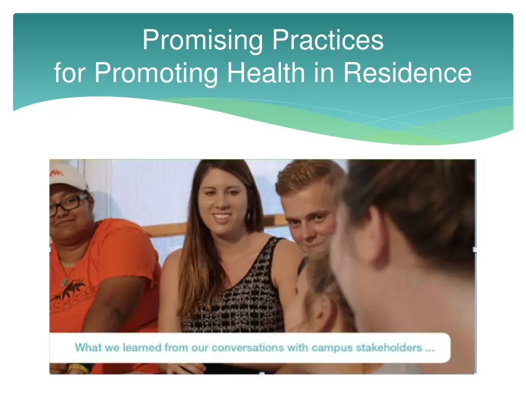 promising practices for promoting health