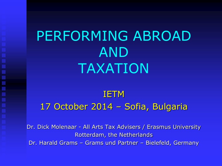 performing abroad and taxation