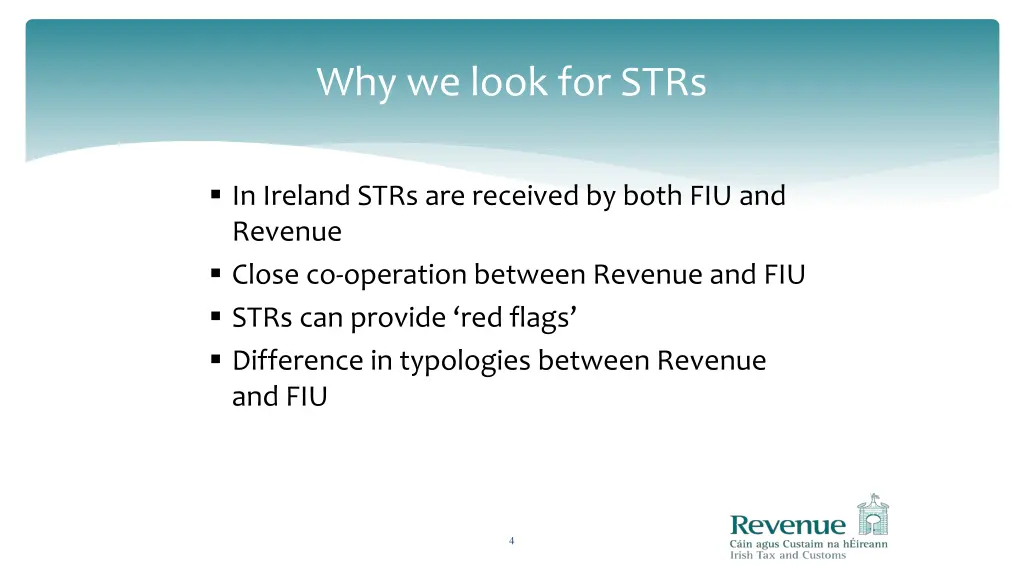 why we look for strs
