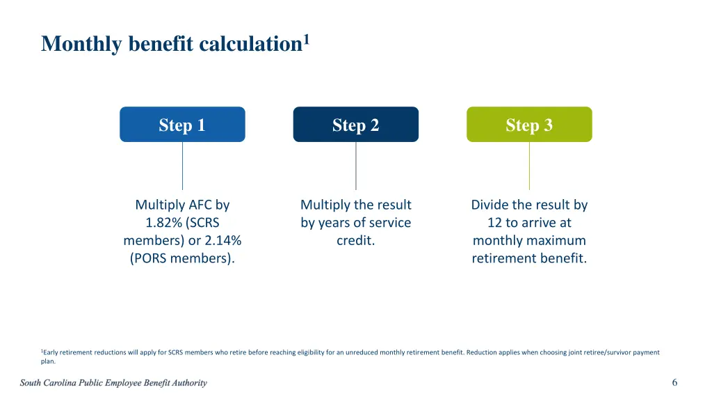 monthly benefit calculation 1