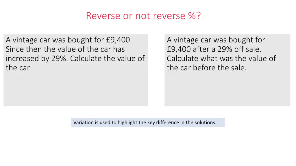 reverse or not reverse
