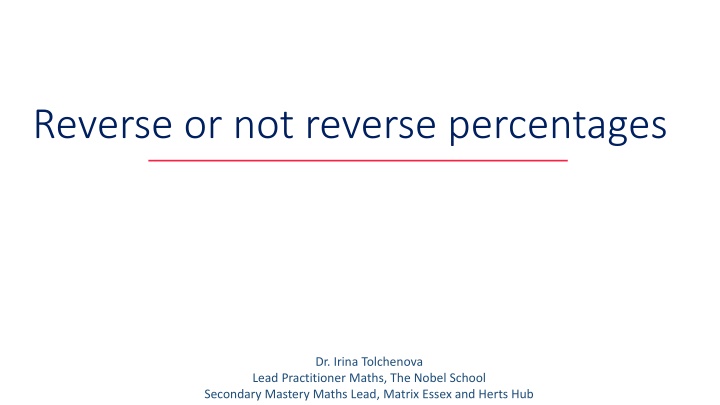 reverse or not reverse percentages