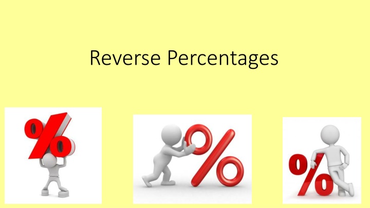 reverse percentages