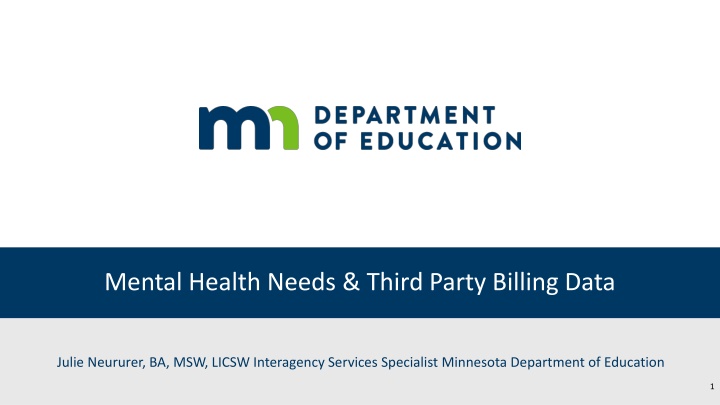 mental health needs third party billing data