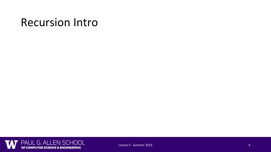 recursion intro