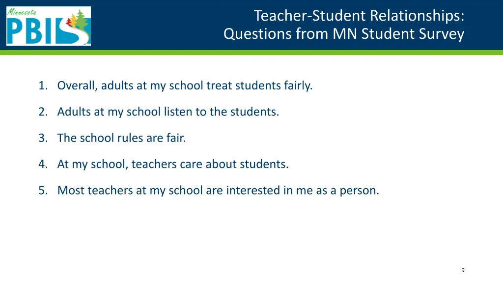 teacher student relationships questions from