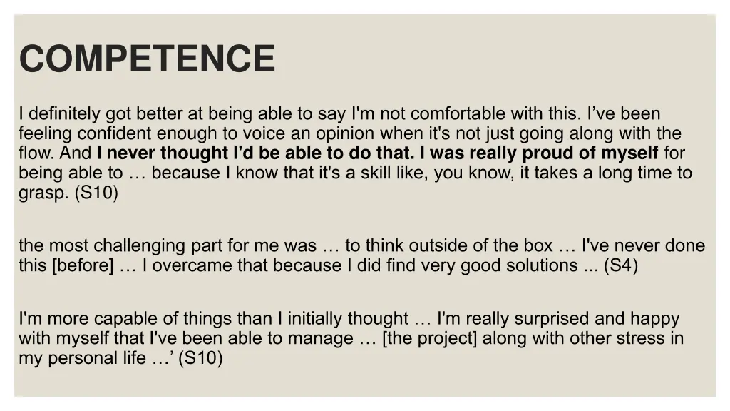 competence