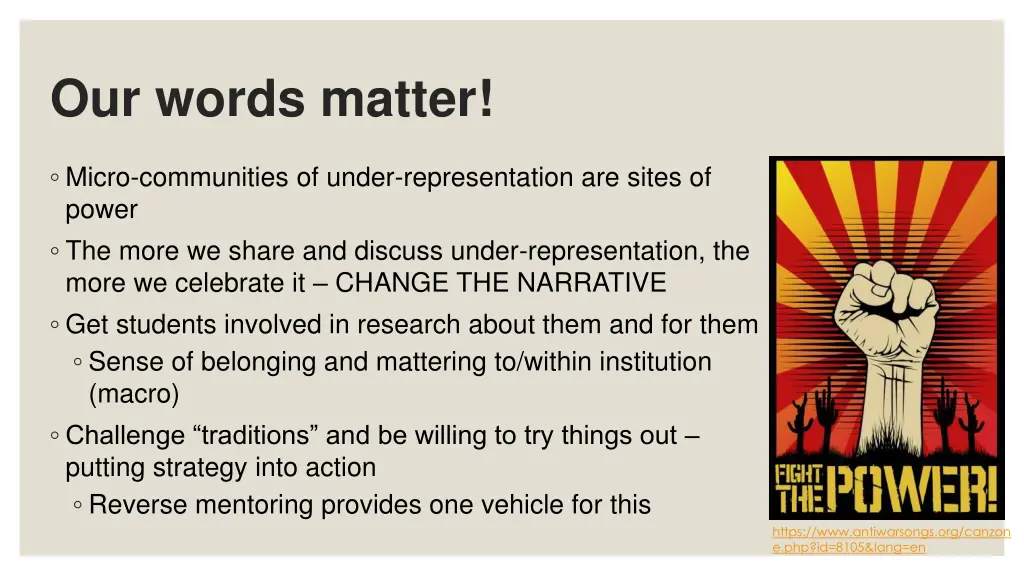 our words matter