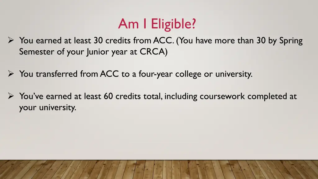 am i eligible
