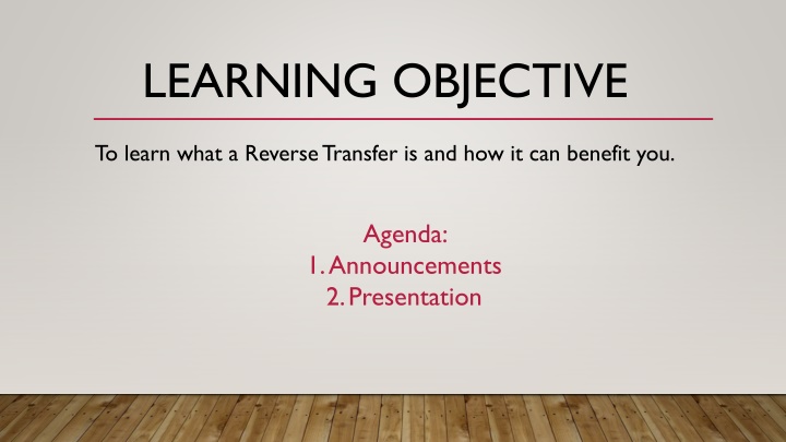 learning objective