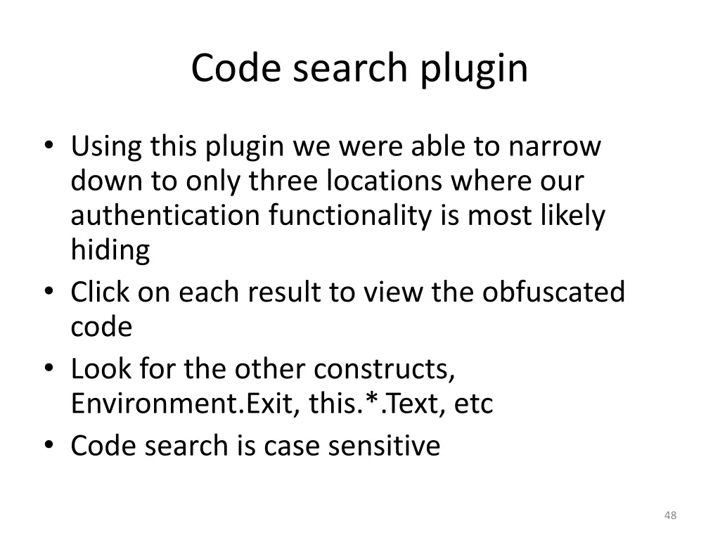 code search plugin