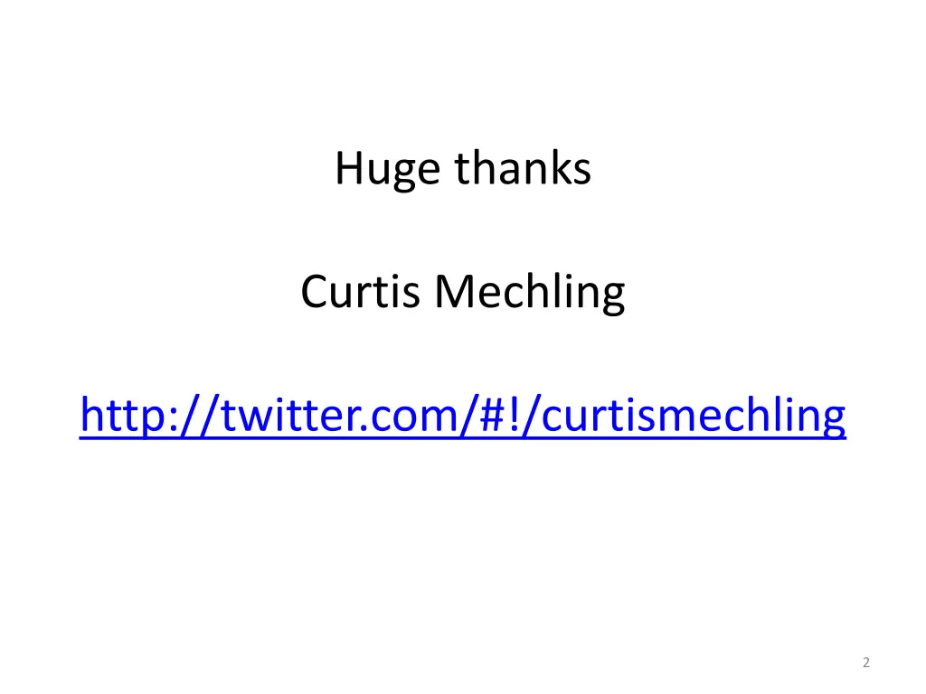 huge thanks