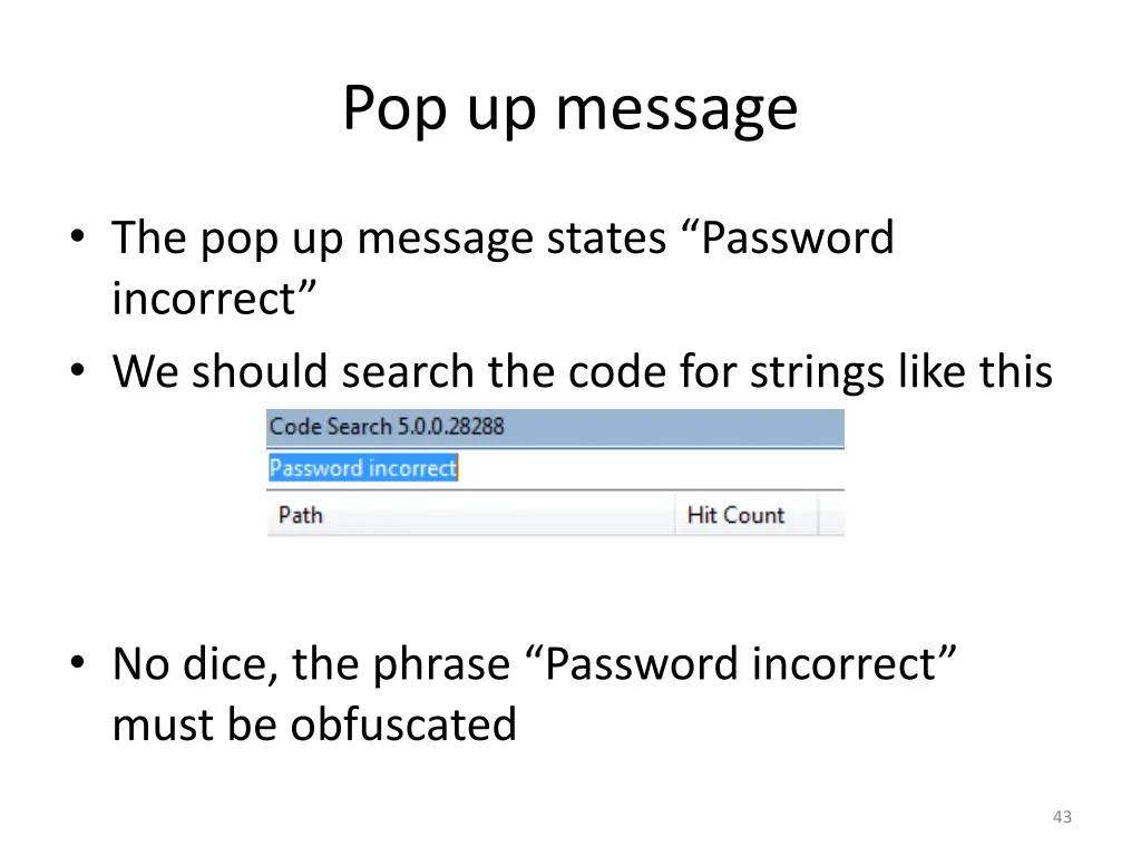 pop up message 2