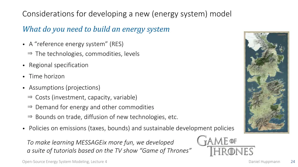 considerations for developing a new energy system