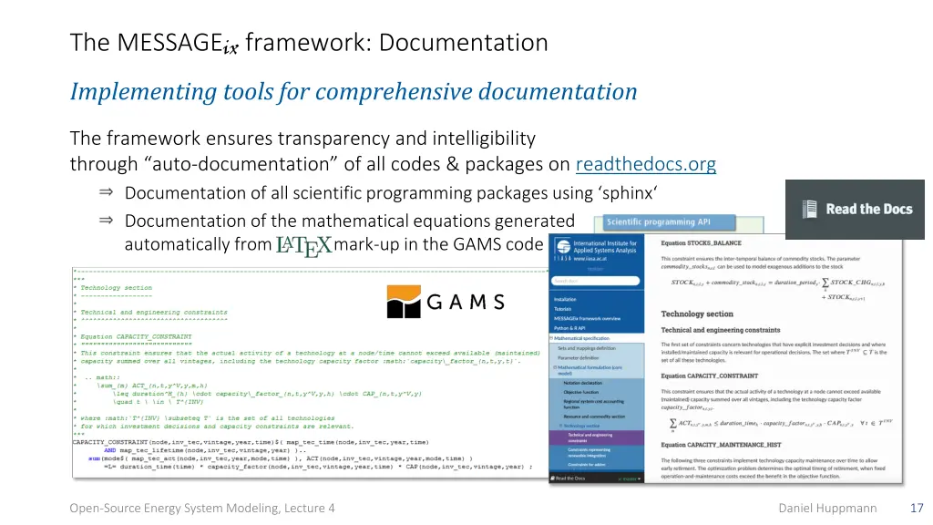 the message ix framework documentation