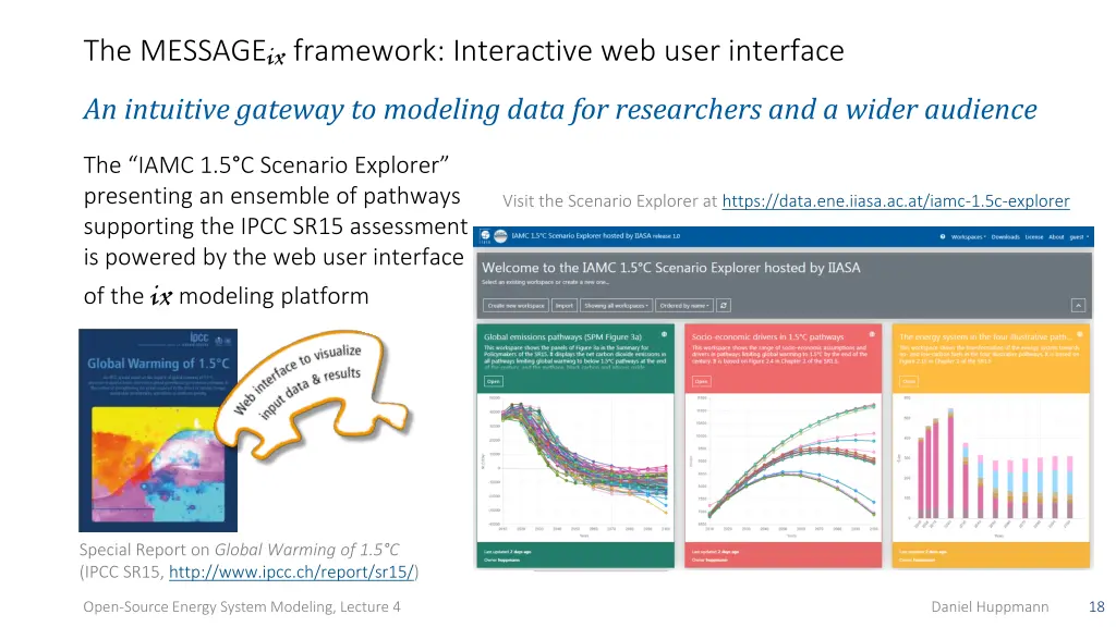 the message ix framework interactive web user