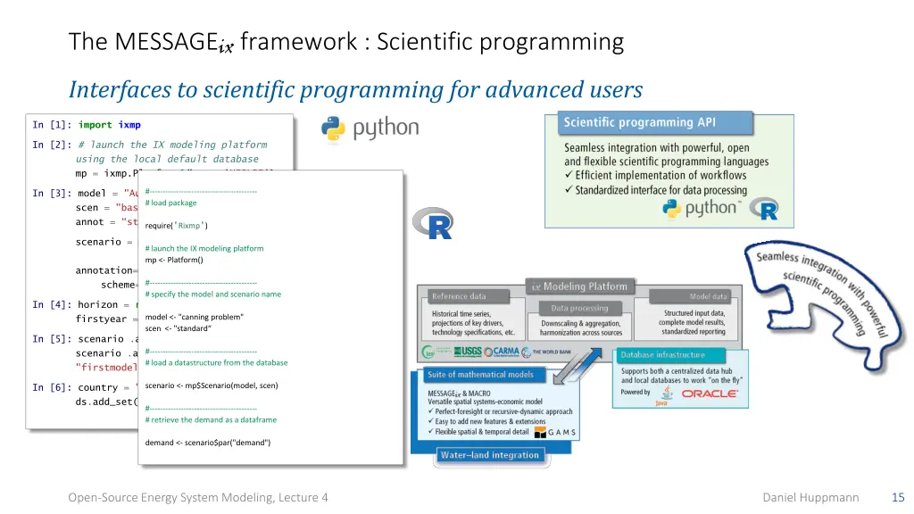 the message ix framework scientific programming