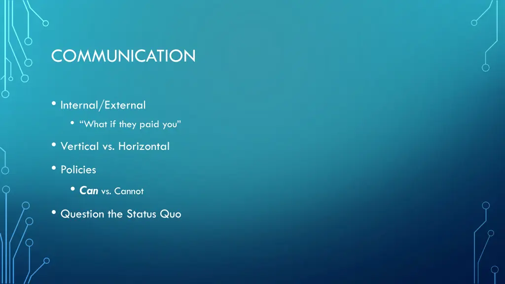 communication