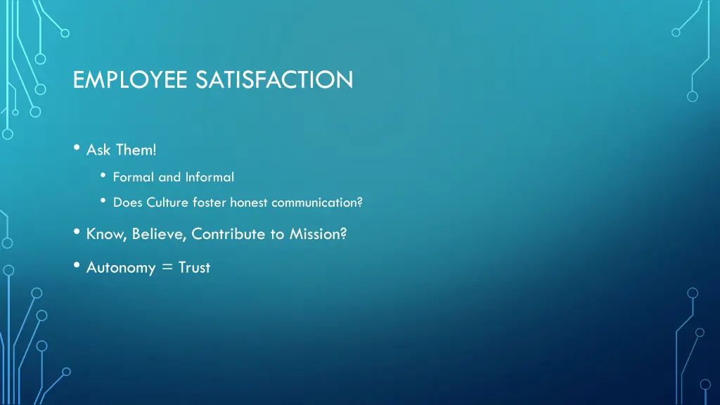 employee satisfaction