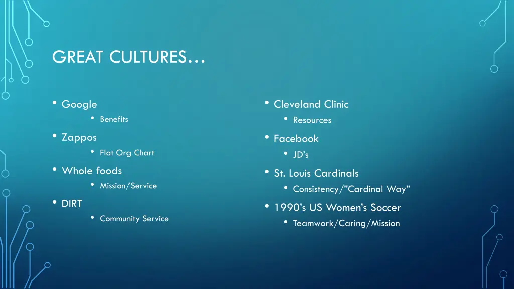 great cultures