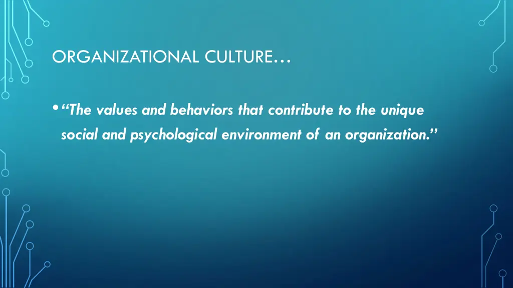 organizational culture