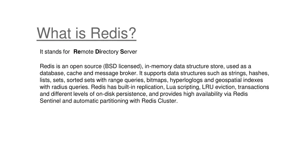 what is redis