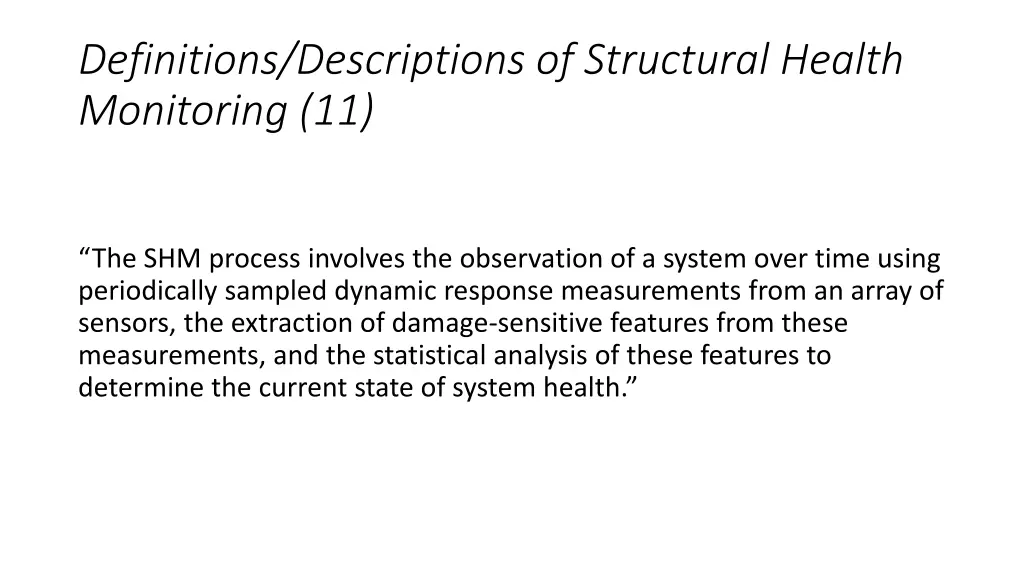 definitions descriptions of structural health 10