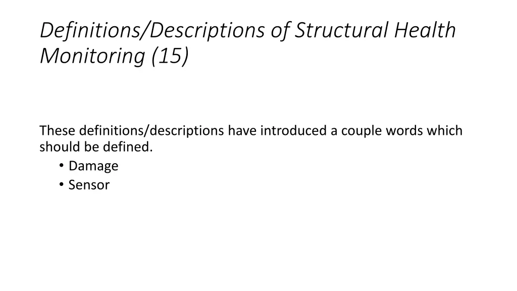 definitions descriptions of structural health 14