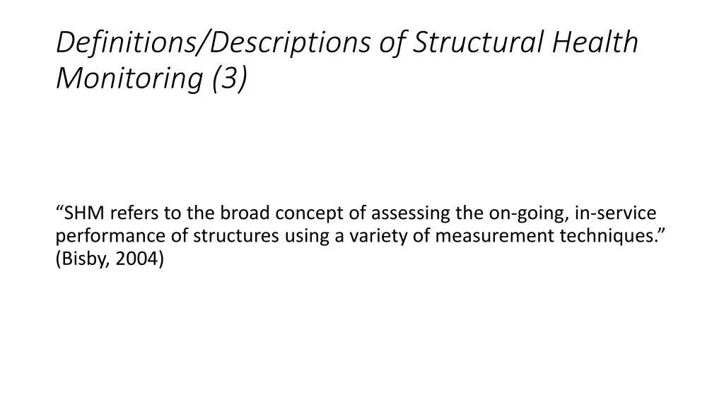 definitions descriptions of structural health 2